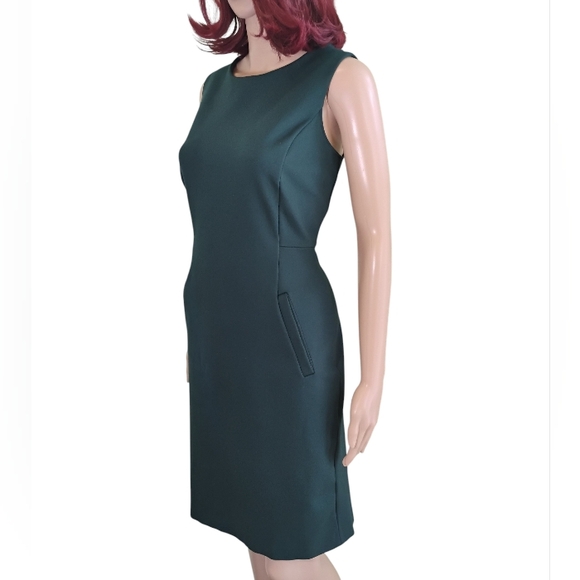 Lands End Stretch Sleeveless Ponte Dress With Pockets - Size 10 - Picture 4 of 7